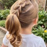 Cute Hairstyles For Girls Mini Pull Through Braid And Ponytail