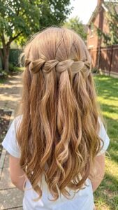 Cute Hairstyles for Girls - Waterfall Braid and Waves