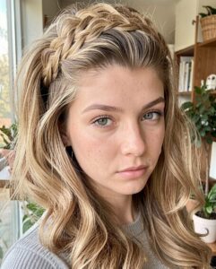 Prom Hairstyles Medium Hair - Braided Headband