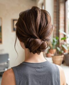 Prom Hairstyles Medium Hair - Chic Low Chignon