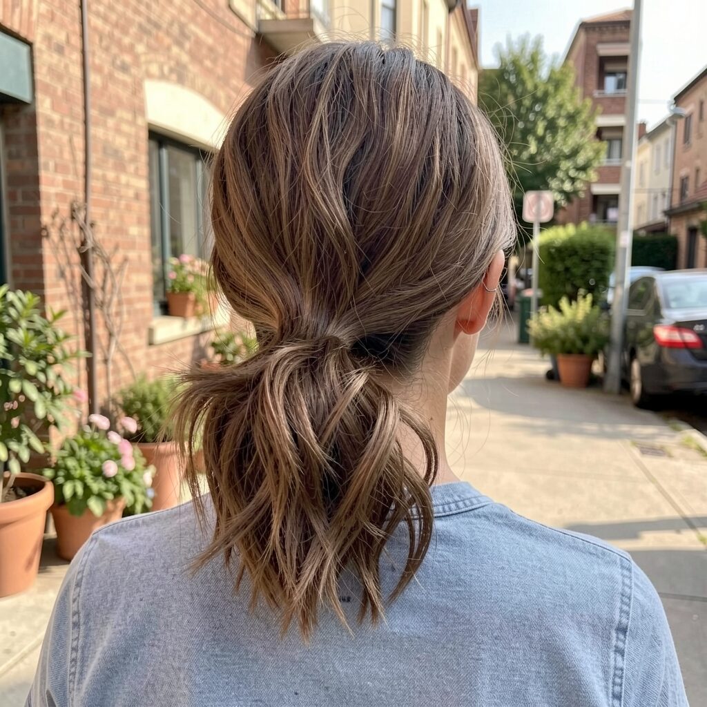 Classic Messy Ponytail with Added Volume