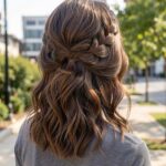 Prom Hairstyles Medium Hair Relaxed Braided Crown
