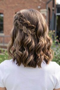 Prom Hairstyles Medium Hair - Teased Out Side Braid