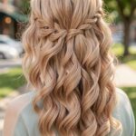 Prom Hairstyles Medium Hair Waterfall Braid And Ringlet Curls