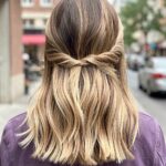 Prom Hairstyles For Medium Hair Simple Half Up Twist Design