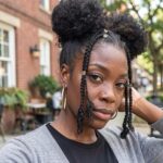 Protective Double Buns With Braids Hairstyle