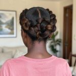 Two Braids Low Bun Updo