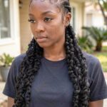 Boho Curls Feed In Braids