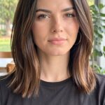 Collarbone Length Haircuts Blunt Cut With Centre Part