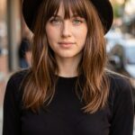 Collarbone Length Haircuts Tousled Texture And Choppy Bangs