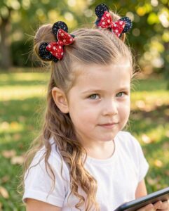 Little Girls Hairstyles - Mini Mouse Inspired Space Buns