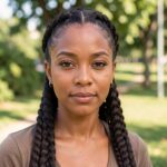 Stylish Twisted Conrow Braids