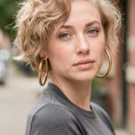 Beach Waves Short Hair 80s Inspired Platinum Bob