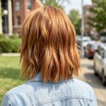 Beach Waves Short Hair Auburn Choppy Bob