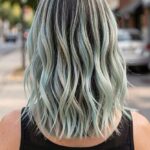 Beach Waves Short Hair Big Beachy Waves With Mint Green Highlights