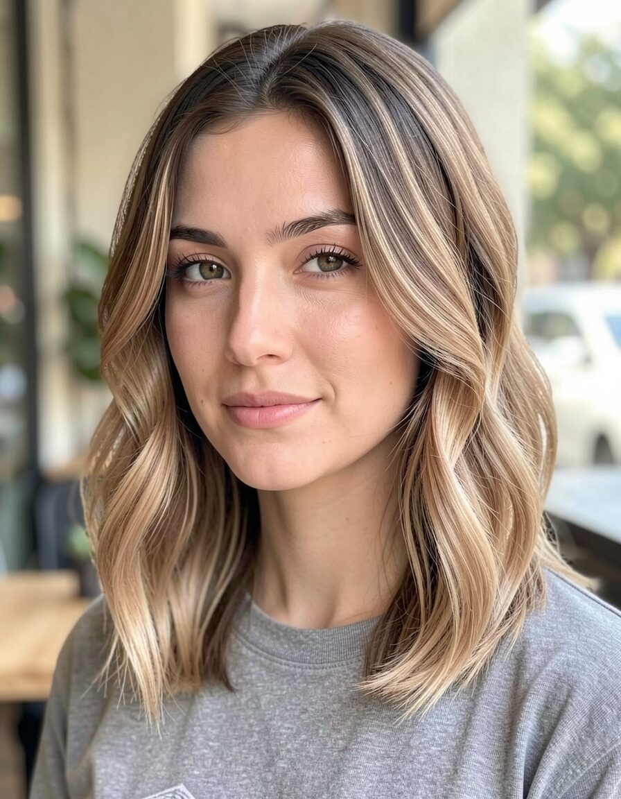 Graduated Lon with Honey Blonde Ombre