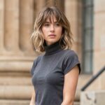 Beach Waves Short Hair Messy Bob With Bangs