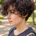 Beach Waves Short Hair Pixie Cut With Wet Look Curls