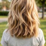 Beach Waves Short Hair Tortoiseshell Lob With Loose Waves