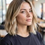 Beach Waves Short Hait Beach Blonde Bob With Messy Waves