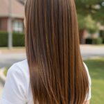 Tinsel Hair Extensions Auburn Hair With Minimal Gold Extensions
