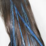 Tinsel Hair Extensions Chunky Deep Blue Tinsel Extensions
