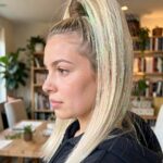 Tinsel Hair Extensions High Fashion High Pony With Holographic Hair Tinsel
