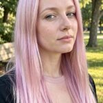 Tinsel Hair Extensions Pastel Pink Hair With Holographic Hair Tinsel