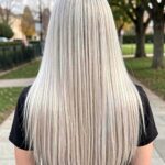 Tinsel Hair Extensions Sleek Silver Hair With Subtle Tinsel Extensions