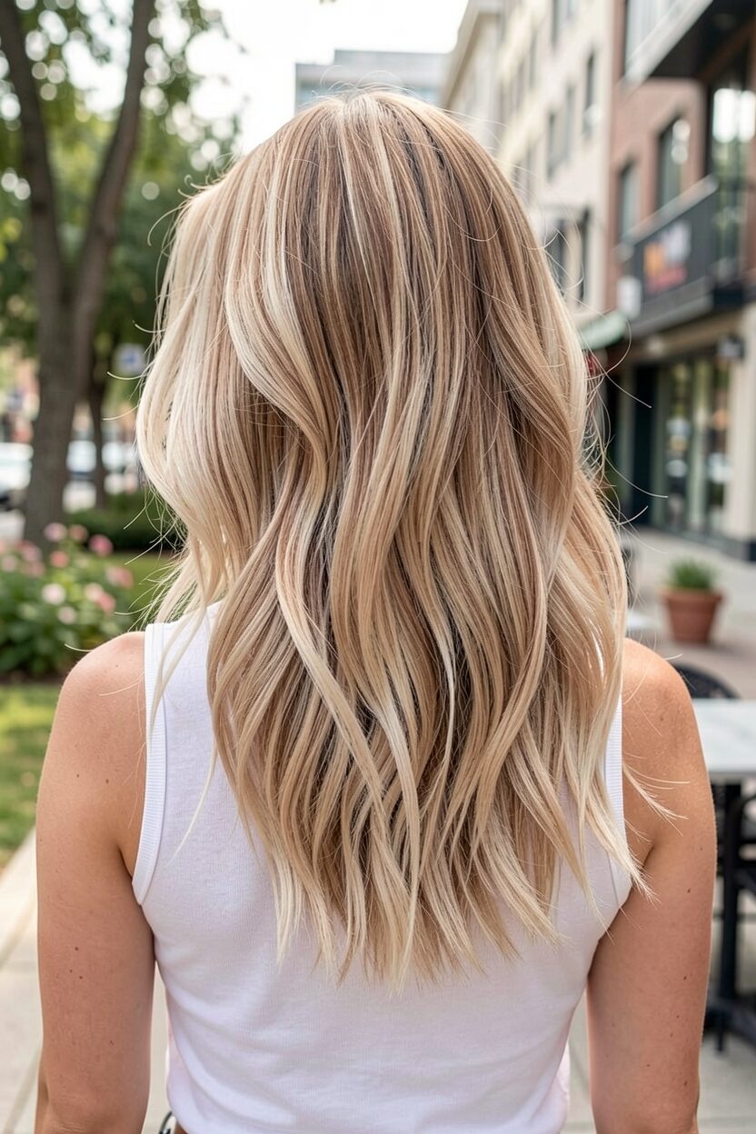 balayage blonde warm tone