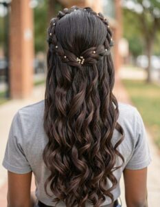 braid embellished crown