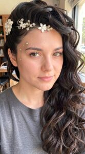 cross headband big curls