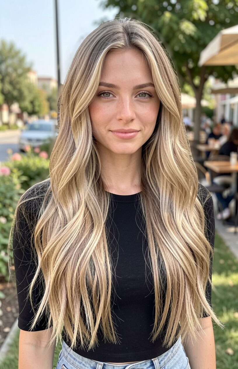 medium dirty blonde hair