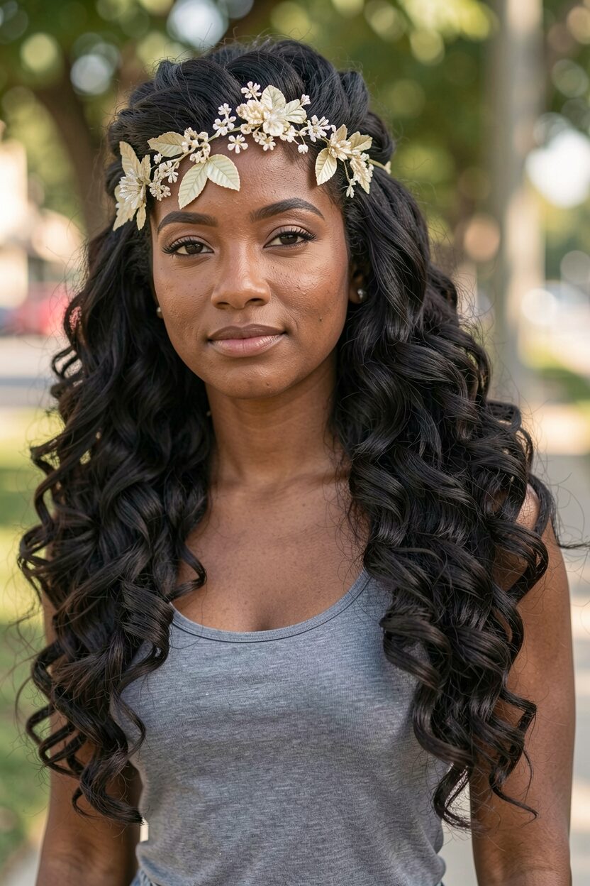 flower hair accessory glam