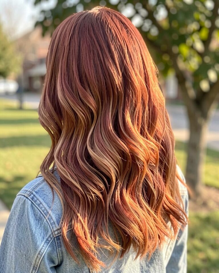 bold red with blonde lights