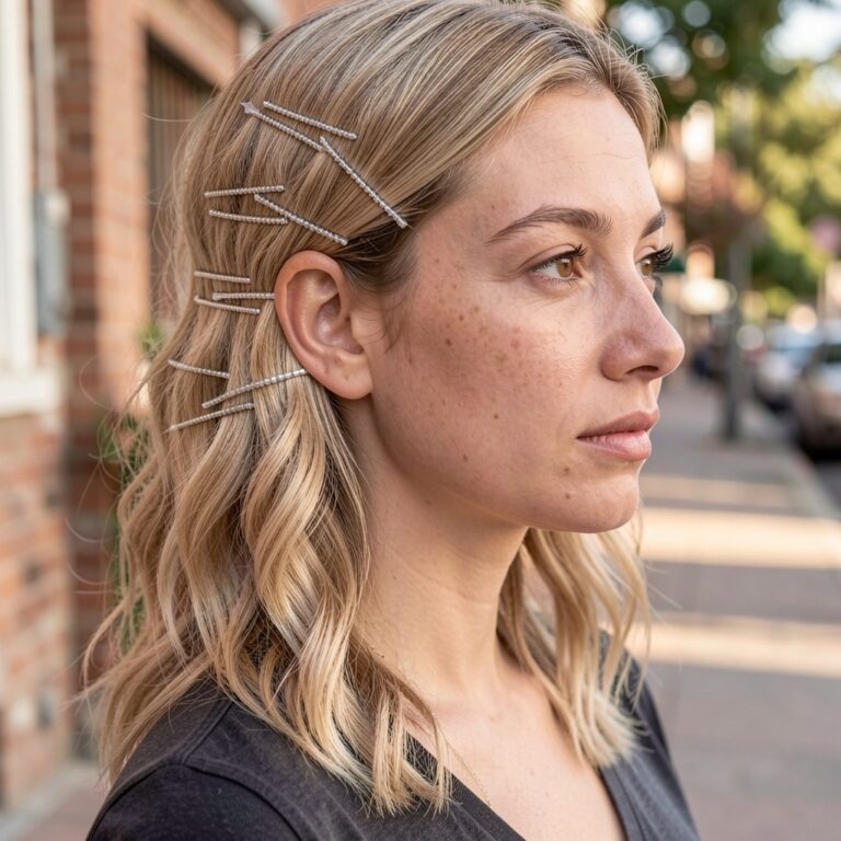 dorit pinned hair