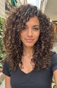 bang side curly