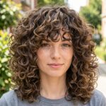 Bangs Curly Shoulder
