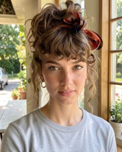 bun curly scarf