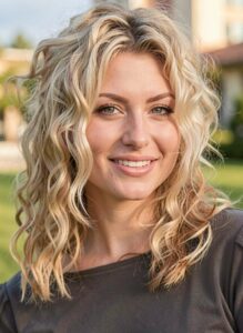 center part curly shoulder