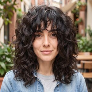 curly shag bangs