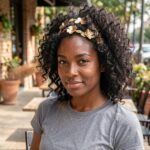 Gold Headband Curly
