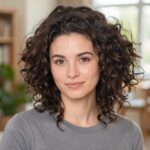 Rounded Curly Hair