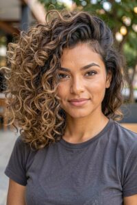 side curly shoulder