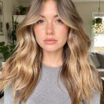 Balayage With Curtain Bangs