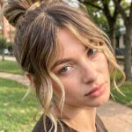 Curtain Bangs Updo