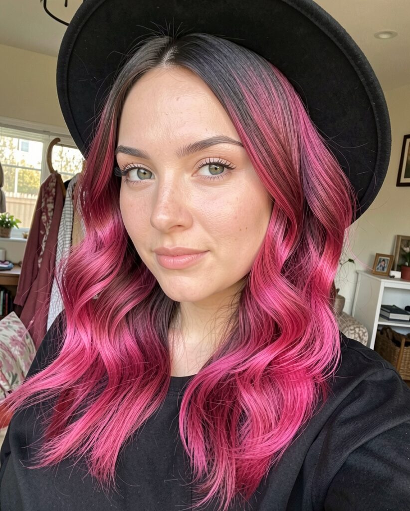 magenta pink ombre