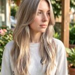 Long Ash Blonde Curtain