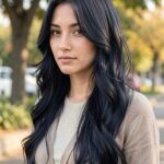 Long Hair Curtain Bangs