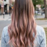Ash Brown And Pink Balayage